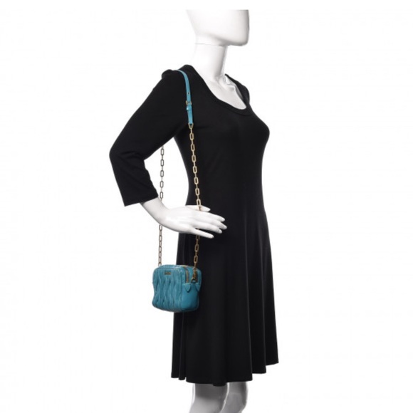 Miu miu matelassé crossbody bag - Lagoon Blu - Picture 2 of 10